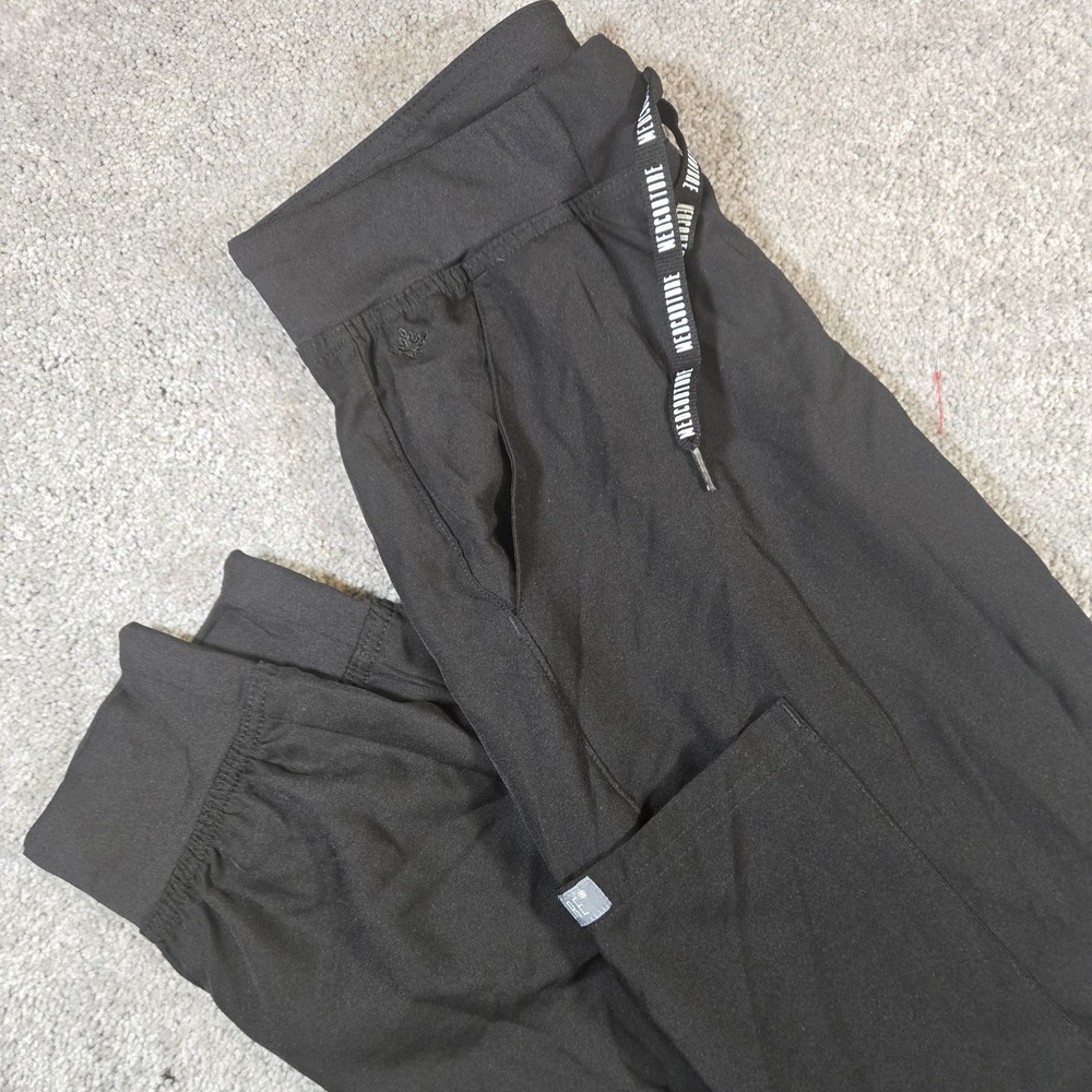 Med Couture Insight Jogger Scrub Pants Womens Small Black Cargo Pocket Medical